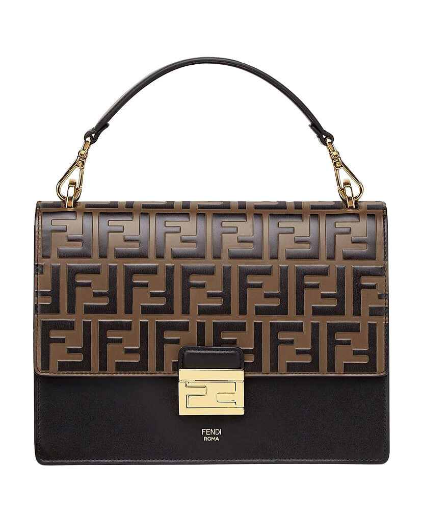 Fendi Kan I Leather Bag 8BT315 Coffee